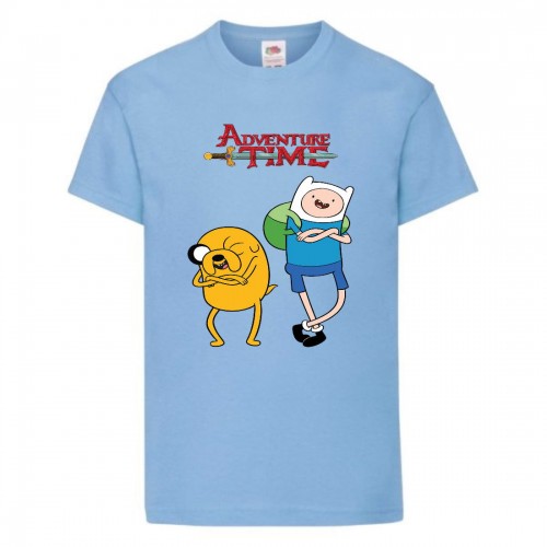 Футболка детская Время Приключений 0013 (Adventure Time) голубая (ADT lbl 0013) 104 см Футболка детская Время Приключений 0013 (Adventure Time) голубая (ADT lbl 0013) 104 см