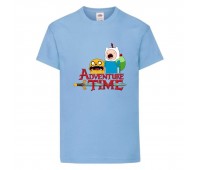 Футболка детская Время Приключений 0014 (Adventure Time) голубая (ADT lbl 0014) 104 см Футболка детская Время Приключений 0014 (Adventure Time) голубая (ADT lbl 0014) 104 см