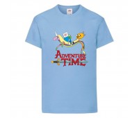 Футболка детская Время Приключений 0015 (Adventure Time) голубая (ADT lbl 0015) 104 см Футболка детская Время Приключений 0015 (Adventure Time) голубая (ADT lbl 0015) 104 см