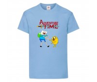 Футболка детская Время Приключений 0017 (Adventure Time) голубая (ADT lbl 0017) 104 см Футболка детская Время Приключений 0017 (Adventure Time) голубая (ADT lbl 0017) 104 см