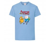Футболка детская Время Приключений 0018 (Adventure Time) голубая (ADT lbl 0018) 104 см Футболка детская Время Приключений 0018 (Adventure Time) голубая (ADT lbl 0018) 104 см