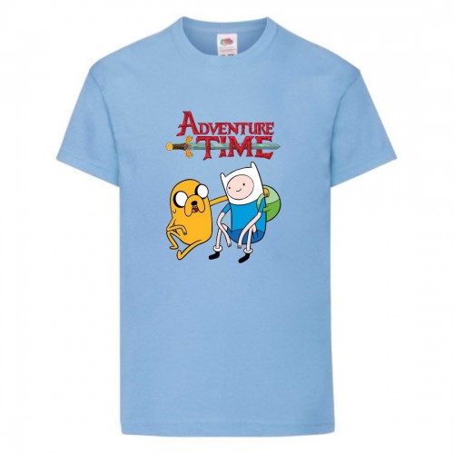 Футболка детская Время Приключений 0018 (Adventure Time) голубая (ADT lbl 0018) 104 см Футболка детская Время Приключений 0018 (Adventure Time) голубая (ADT lbl 0018) 104 см