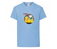 Футболка детская Время Приключений 0019 (Adventure Time) голубая (ADT lbl 0019) 104 см Футболка детская Время Приключений 0019 (Adventure Time) голубая (ADT lbl 0019) 104 см