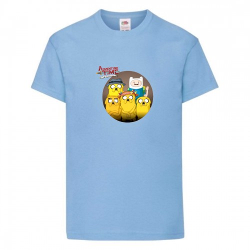 Футболка детская Время Приключений 0019 (Adventure Time) голубая (ADT lbl 0019) 128 см Футболка детская Время Приключений 0019 (Adventure Time) голубая (ADT lbl 0019) 128 см