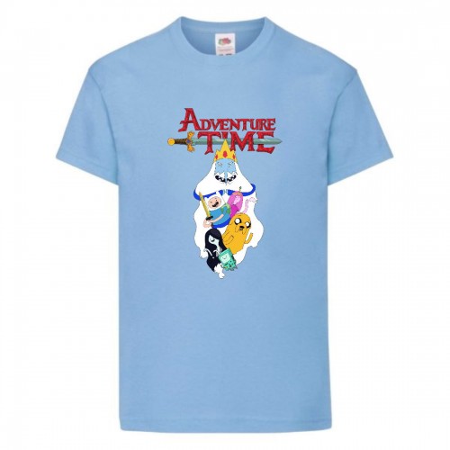 Футболка детская Время Приключений 0020 (Adventure Time) голубая (ADT lbl 0020) 152 см Футболка детская Время Приключений 0020 (Adventure Time) голубая (ADT lbl 0020) 152 см