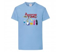 Футболка детская Время Приключений 0022 (Adventure Time) голубая (ADT lbl 0022) 104 см Футболка детская Время Приключений 0022 (Adventure Time) голубая (ADT lbl 0022) 104 см