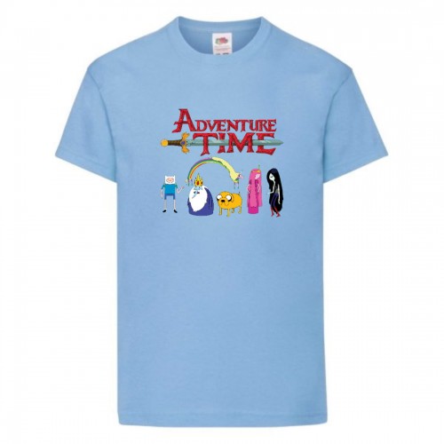Футболка детская Время Приключений 0022 (Adventure Time) голубая (ADT lbl 0022) 128 см Футболка детская Время Приключений 0022 (Adventure Time) голубая (ADT lbl 0022) 128 см
