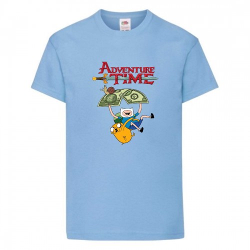 Футболка детская Время Приключений 0023 (Adventure Time) голубая (ADT lbl 0023) 128 см Футболка детская Время Приключений 0023 (Adventure Time) голубая (ADT lbl 0023) 128 см