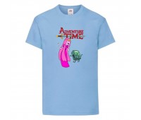 Футболка детская Время Приключений 0025 (Adventure Time) голубая (ADT lbl 0025) 104 см Футболка детская Время Приключений 0025 (Adventure Time) голубая (ADT lbl 0025) 104 см