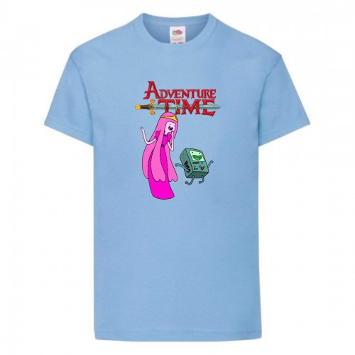 Футболка детская Время Приключений 0025 (Adventure Time) голубая (ADT lbl 0025) 104 см Футболка детская Время Приключений 0025 (Adventure Time) голубая (ADT lbl 0025) 104 см