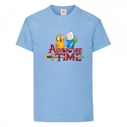Футболка детская Время Приключений 0027 (Adventure Time) голубая (ADT lbl 0027) 152 см Футболка детская Время Приключений 0027 (Adventure Time) голубая (ADT lbl 0027) 152 см