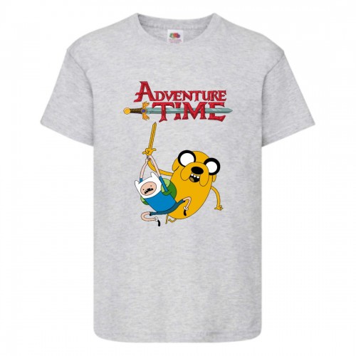 Футболка детская Время Приключений 0012 (Adventure Time) серая (ADT gry 0012) 152 см Футболка детская Время Приключений 0012 (Adventure Time) серая (ADT gry 0012) 152 см