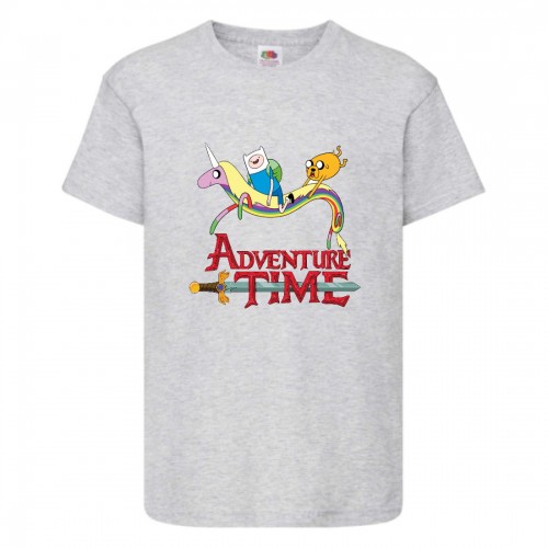 Футболка детская Время Приключений 0015 (Adventure Time) серая (ADT gry 0015) 152 см Футболка детская Время Приключений 0015 (Adventure Time) серая (ADT gry 0015) 152 см