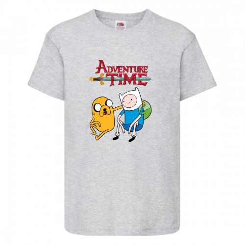 Футболка детская Время Приключений 0018 (Adventure Time) серая (ADT gry 0018) 128 см Футболка детская Время Приключений 0018 (Adventure Time) серая (ADT gry 0018) 128 см