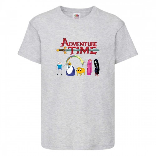 Футболка детская Время Приключений 0022 (Adventure Time) серая (ADT gry 0022) 128 см Футболка детская Время Приключений 0022 (Adventure Time) серая (ADT gry 0022) 128 см