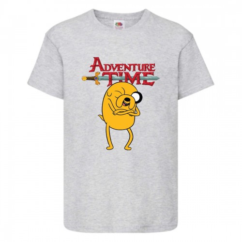 Футболка детская Время Приключений 0024 (Adventure Time) серая (ADT gry 0024) 140 см Футболка детская Время Приключений 0024 (Adventure Time) серая (ADT gry 0024) 140 см