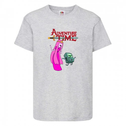Футболка детская Время Приключений 0025 (Adventure Time) серая (ADT gry 0025) 128 см Футболка детская Время Приключений 0025 (Adventure Time) серая (ADT gry 0025) 128 см