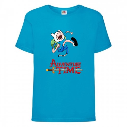 Футболка детская Время Приключений 004 (Adventure Time) синяя (ADT blu 004) 104 см Футболка детская Время Приключений 004 (Adventure Time) синяя (ADT blu 004) 104 см