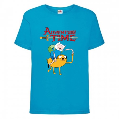 Футболка детская Время Приключений 0010 (Adventure Time) синяя (ADT blu 0010) 104 см Футболка детская Время Приключений 0010 (Adventure Time) синяя (ADT blu 0010) 104 см