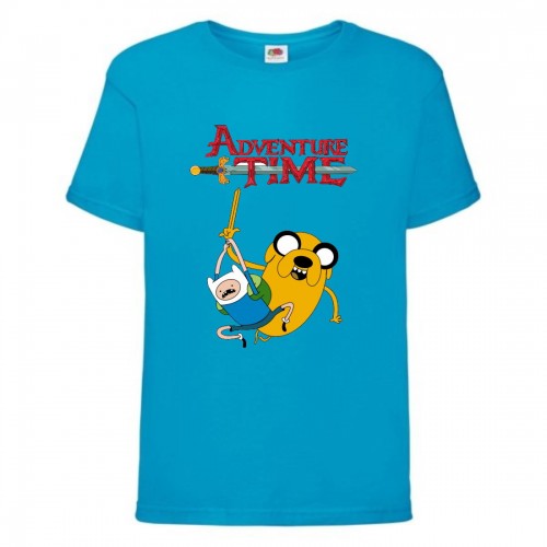 Футболка детская Время Приключений 0012 (Adventure Time) синяя (ADT blu 0012) 116 см Футболка детская Время Приключений 0012 (Adventure Time) синяя (ADT blu 0012) 116 см