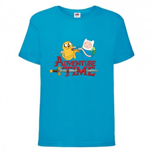 Футболка детская Время Приключений 0016 (Adventure Time) синяя (ADT blu 0016) 152 см Футболка детская Время Приключений 0016 (Adventure Time) синяя (ADT blu 0016) 152 см