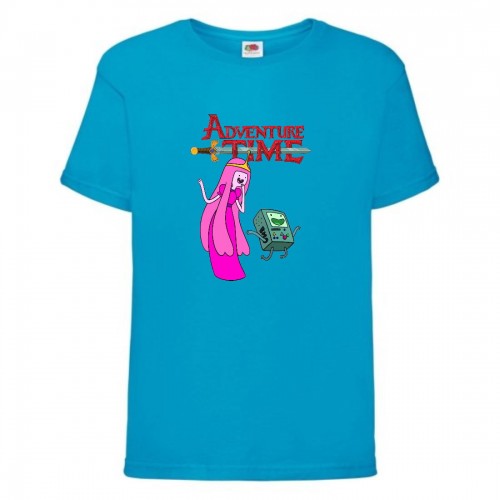 Футболка детская Время Приключений 0025 (Adventure Time) синяя (ADT blu 0025) 128 см Футболка детская Время Приключений 0025 (Adventure Time) синяя (ADT blu 0025) 128 см