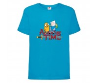Футболка детская Время Приключений 0027 (Adventure Time) синяя (ADT blu 0027) 104 см Футболка детская Время Приключений 0027 (Adventure Time) синяя (ADT blu 0027) 104 см