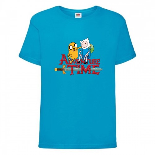 Футболка детская Время Приключений 0027 (Adventure Time) синяя (ADT blu 0027) 152 см Футболка детская Время Приключений 0027 (Adventure Time) синяя (ADT blu 0027) 152 см