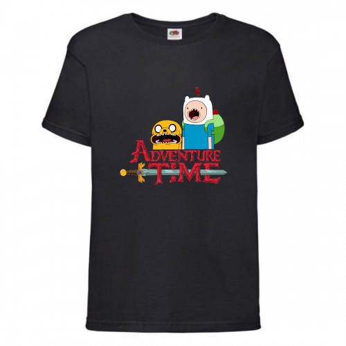 Футболка детская Время Приключений 0014 (Adventure Time) черная (ADT blc 0014) 140 см Футболка детская Время Приключений 0014 (Adventure Time) черная (ADT blc 0014) 140 см