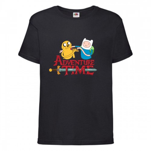 Футболка детская Время Приключений 0016 (Adventure Time) черная (ADT blc 0016) 140 см Футболка детская Время Приключений 0016 (Adventure Time) черная (ADT blc 0016) 140 см