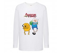 Лонгслив реглан Время Приключений 0013 (Adventure Time) белый (ART wh 0013) 104 см