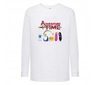 Лонгслив реглан Время Приключений 0022 (Adventure Time) белый (ART wh 0022) 104 см