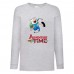 Лонгслив реглан Время Приключений 004 (Adventure Time) серый (ART gry 004) 104 см