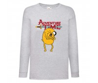 Лонгслив реглан Время Приключений 0024 (Adventure Time) серый (ART gry 0024) 104 см