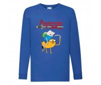 Лонгслив реглан Время Приключений 0010 (Adventure Time) синий (ART blu 0010) 104 см