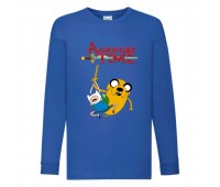 Лонгслив реглан Время Приключений 0012 (Adventure Time) синий (ART blu 0012) 104 см