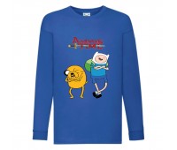 Лонгслив реглан Время Приключений 0013 (Adventure Time) синий (ART blu 0013) 104 см