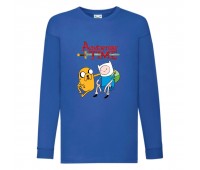 Лонгслив реглан Время Приключений 0018 (Adventure Time) синий (ART blu 0018) 104 см