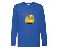 Лонгслив реглан Время Приключений 0019 (Adventure Time) синий (ART blu 0019) 104 см
