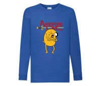 Лонгслив реглан Время Приключений 0024 (Adventure Time) синий (ART blu 0024) 104 см
