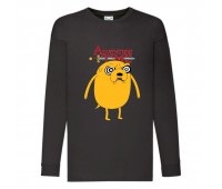 Лонгслив реглан Время Приключений 003 (Adventure Time) черный (ART blc 003) 104 см