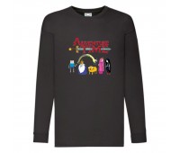 Лонгслив реглан Время Приключений 0022 (Adventure Time) черный (ART blc 0022) 104 см