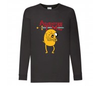 Лонгслив реглан Время Приключений 0024 (Adventure Time) черный (ART blc 0024) 104 см