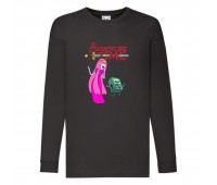 Лонгслив реглан Время Приключений 0025 (Adventure Time) черный (ART blc 0025) 104 см