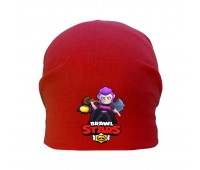 Шапка детская Бравл Старс красная (Brawl Stars-0015) 50-52 см