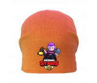 Шапка детская Бравл Старс оранжевая (Brawl Stars-0015) 50-52 см