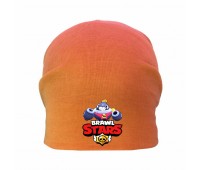 Шапка детская Бравл Старс оранжевая (Brawl Stars-0022) 50-52 см