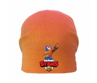 Шапка детская Бравл Старс оранжевая (Brawl Stars-0024) 50-52 см