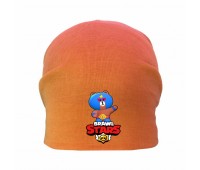 Шапка детская Бравл Старс оранжевая (Brawl Stars-0025) 50-52 см