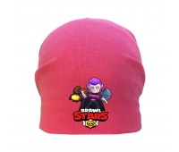 Шапка детская Бравл Старс розовая (Brawl Stars-0015) 54-56 см